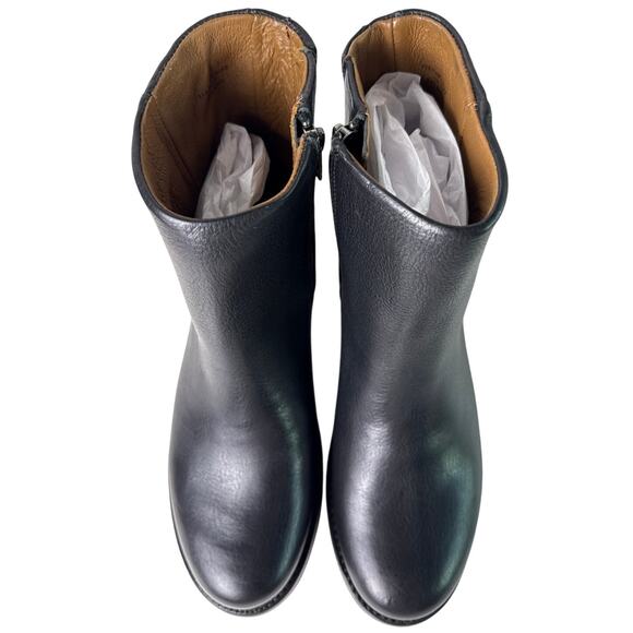 Frye Boot Veronica Inside Zip Ankle 6" Women's 9.5 M Black Leather Round Toe - Picture 6 of 10